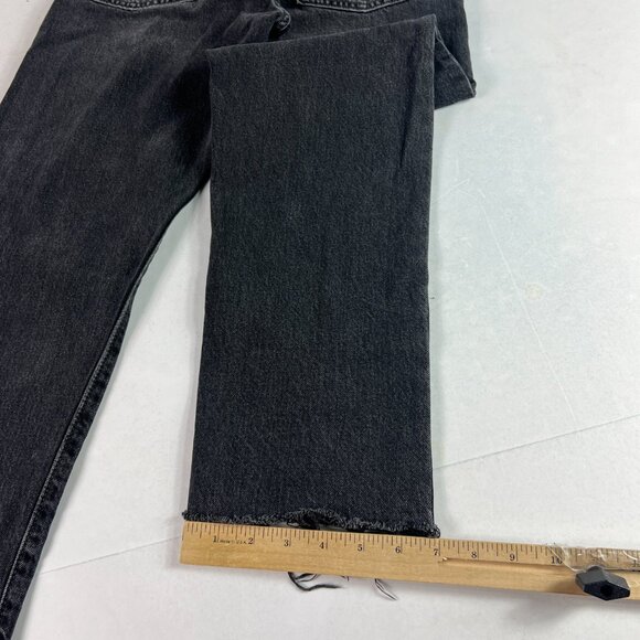 Levi's Jeans Women's 27x27* Big E Wedgie Straight Black Distressed Denim Tag 26 - Picture 11 of 16